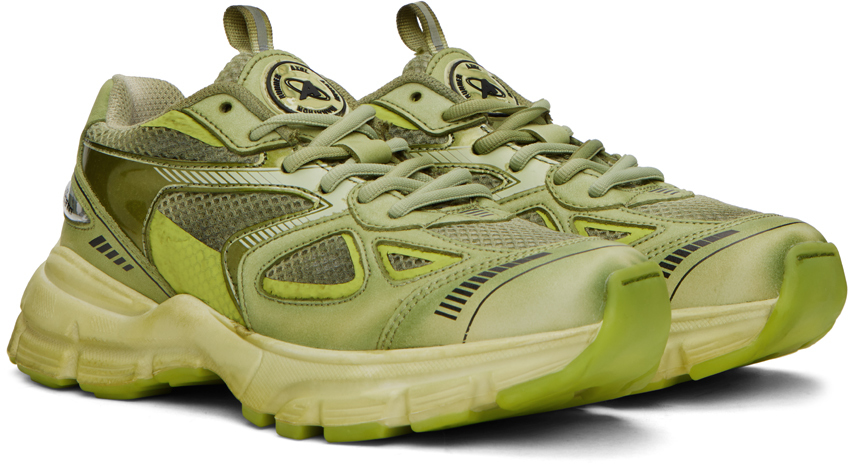 Axel Arigato Green Marathon Dip-dye Sneakers In Lime Green