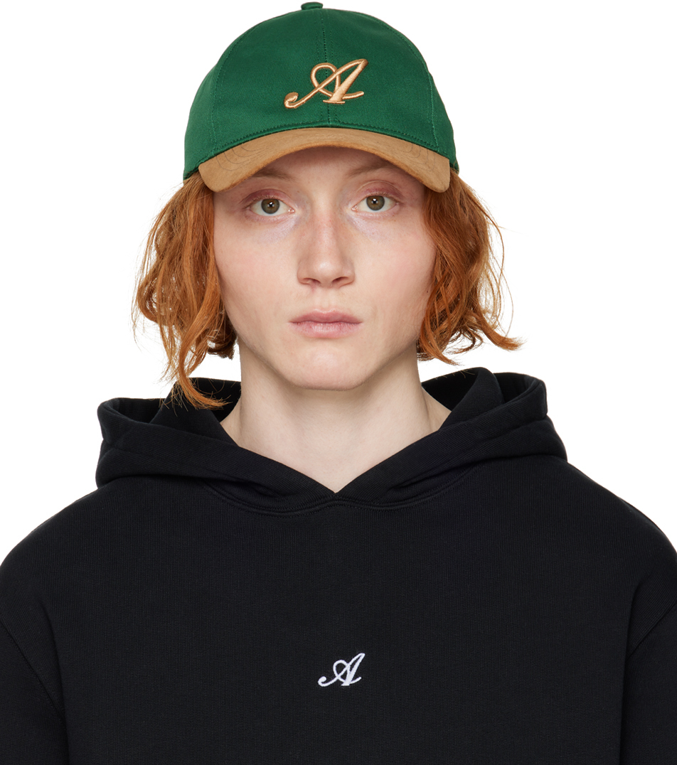 Axel Arigato: Green & Tan Signature Cap | SSENSE