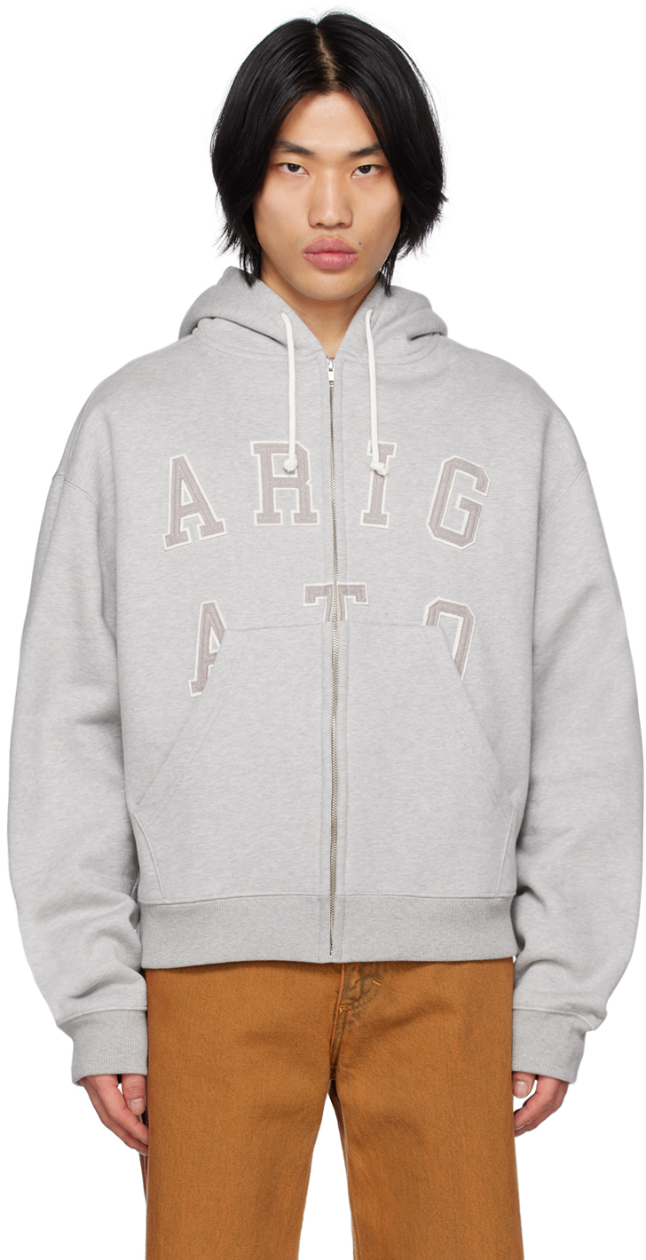 Axel Arigato Legend Zip-up Hoodie In Grey