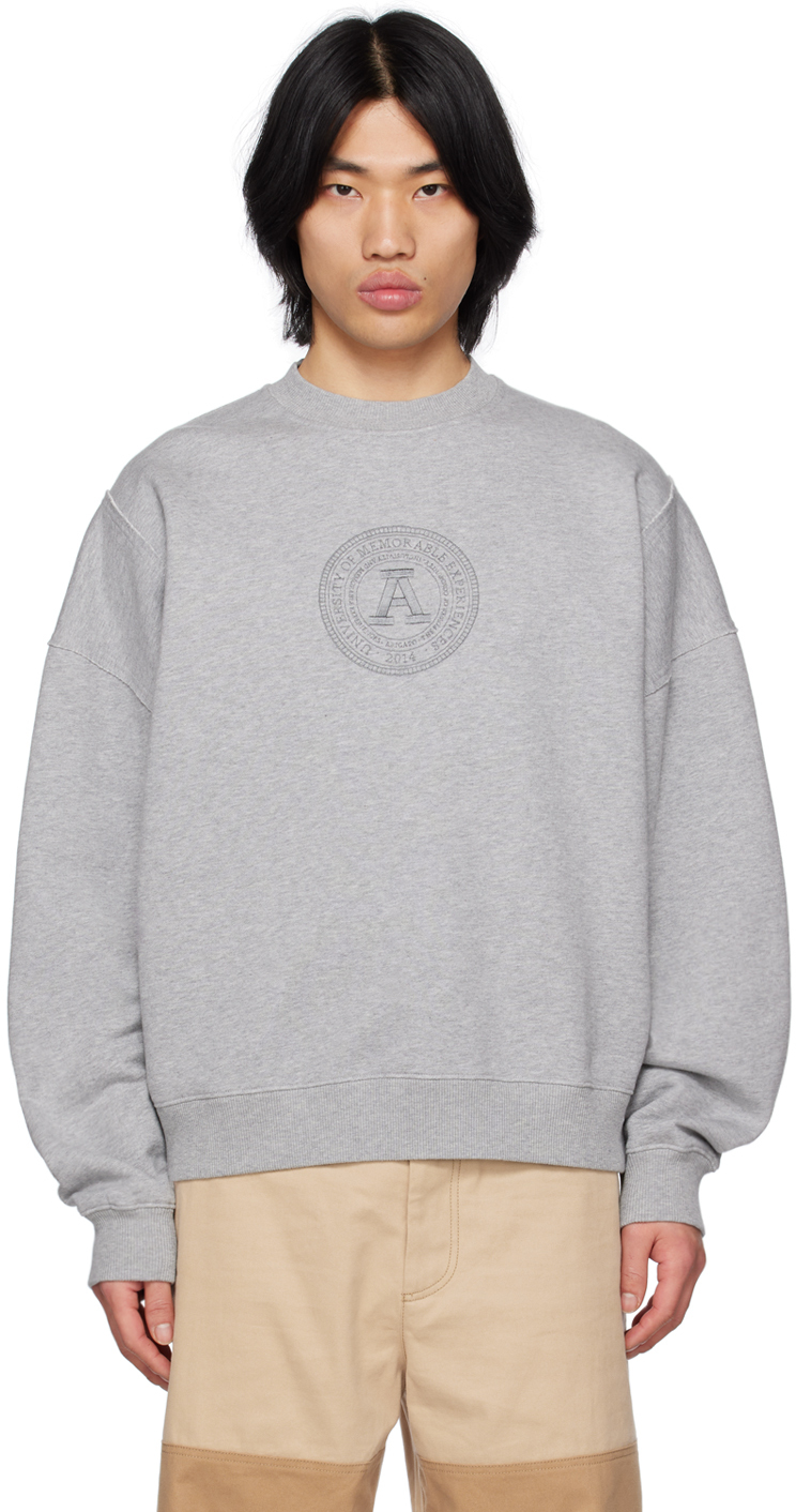 Axel Arigato Gray Arigato Crest Sweatshirt In Grey Melange