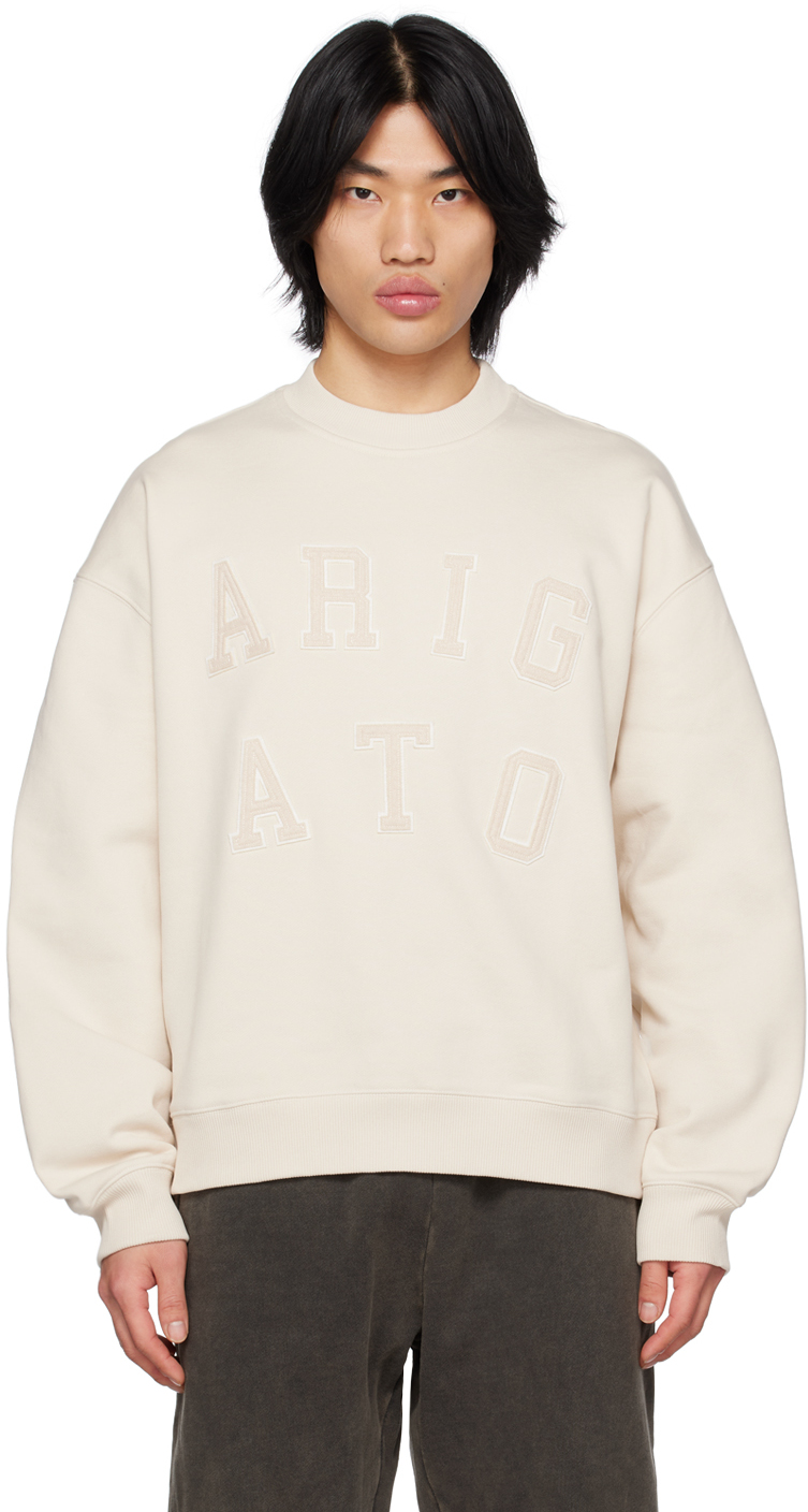 Axel Arigato Neutral Legend Embroidered Logo Sweatshirt In Neutrals