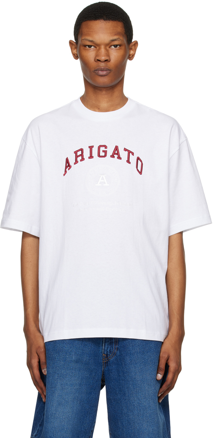 Shop Axel Arigato White University T-shirt