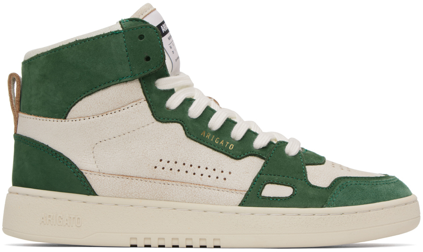 Axel Arigato Off-White & Green Dice Lo Hi Sneakers