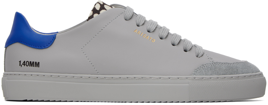 Axel Arigato Gray Clean 90 Triple Sneakers In Grey/cobalt Blue