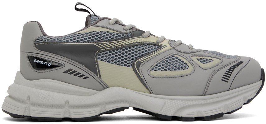 Shop Axel Arigato Gray Marathon Runner Sneakers In Grey/puritan Grey