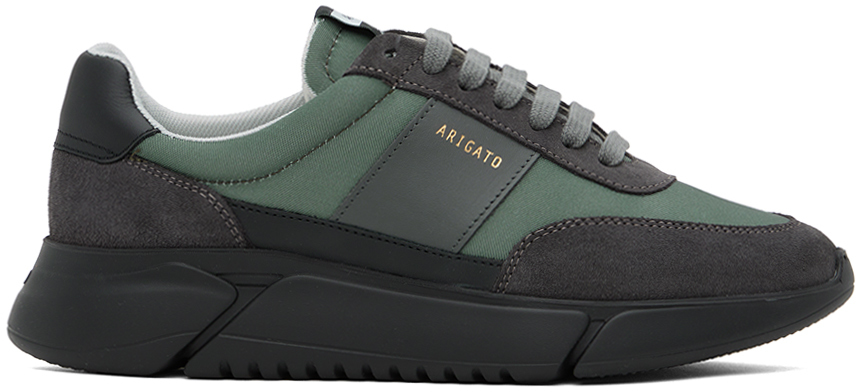 Axel Arigato Khaki & Gray Dice Lo Sneakers In Dark Grey/green