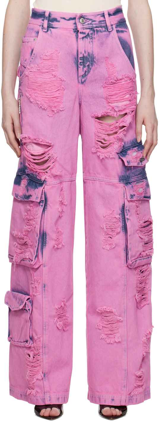 GCDS: Pink Ultracargo Jeans | SSENSE Canada