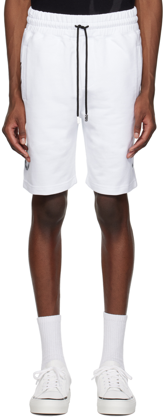 White Printed Shorts