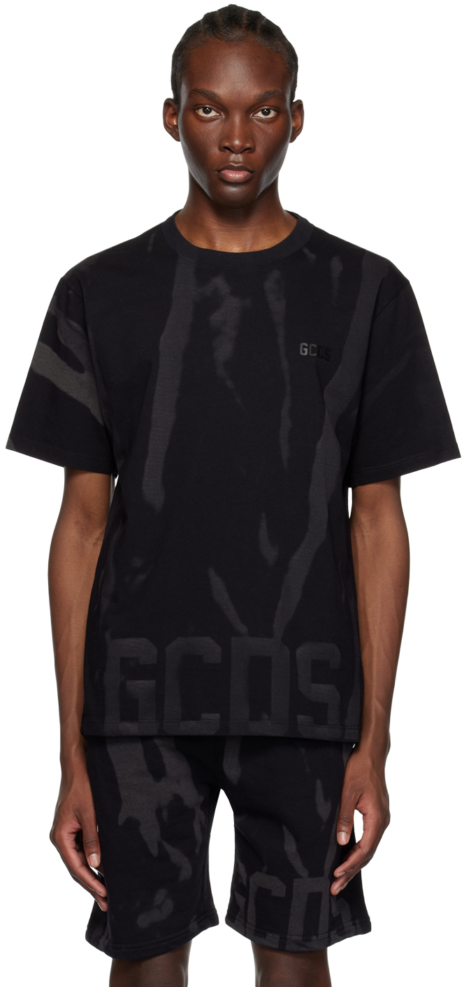 GCDS: ブラック プリントTシャツ | SSENSE 日本