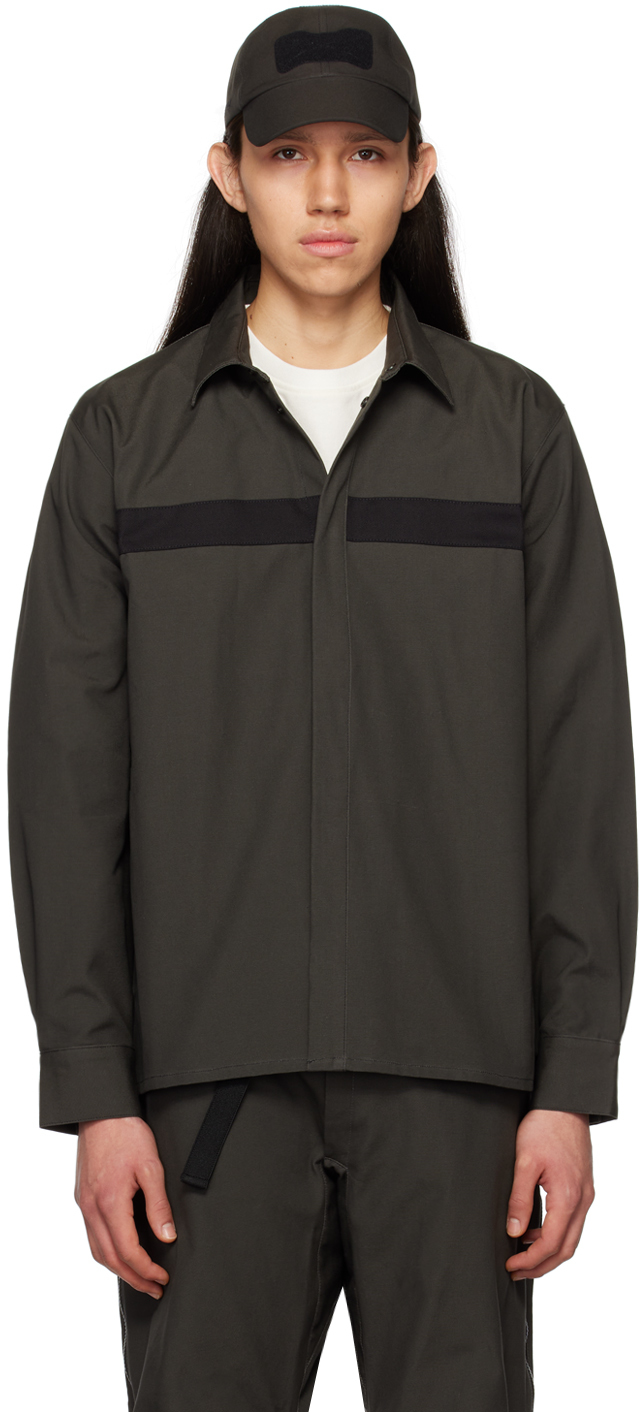 GR10K Brown PressStud Shirt SSENSE