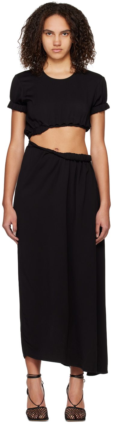 SSENSE Canada Exclusive Black Top & Maxi Skirt Set by TYRELL on Sale