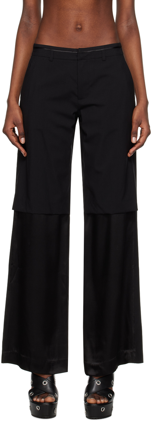Christopher Esber Tailored Split Level Trousers In Black