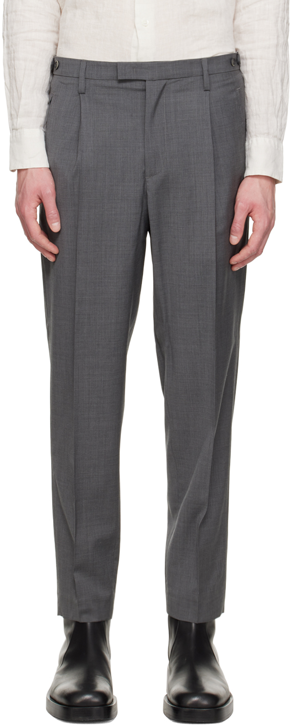 Barena: Gray Masco Tela Trousers | SSENSE
