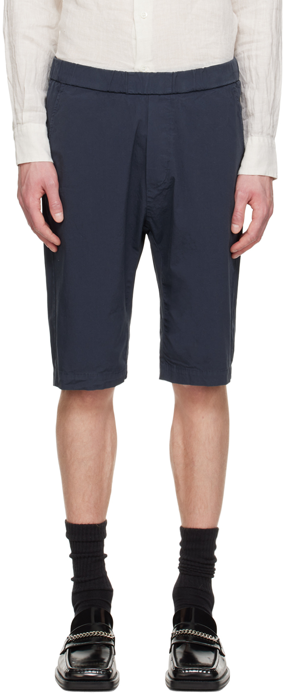 Barena Navy Drawstring Shorts
