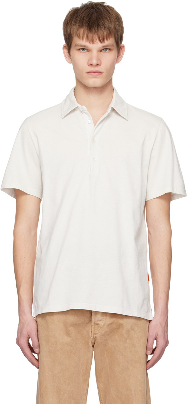 Barena Venezia Short-sleeve Polo Shirt In Paper