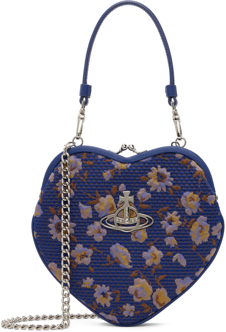 Vivienne Westwood Blue Belle Heart Frame Bag