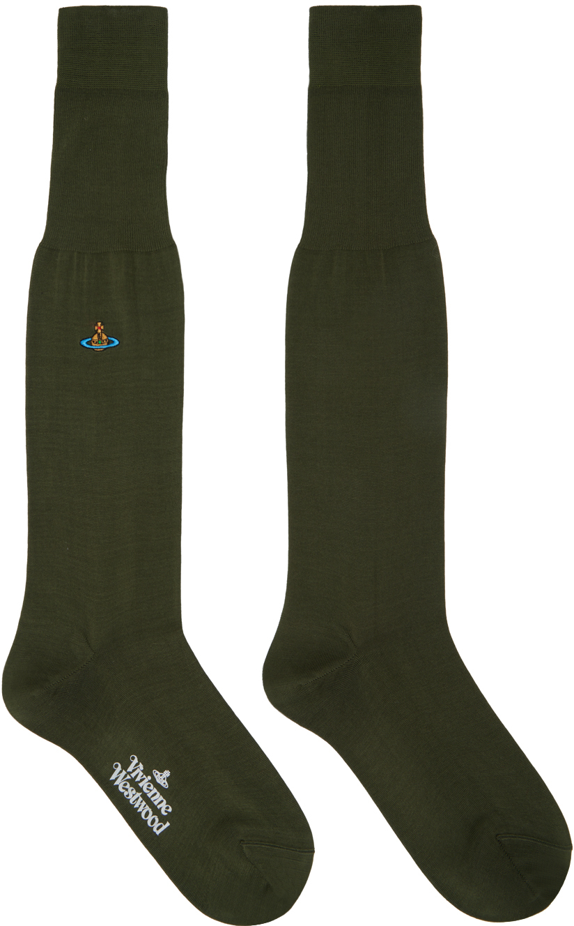 Vivienne Westwood Khaki Plain Socks