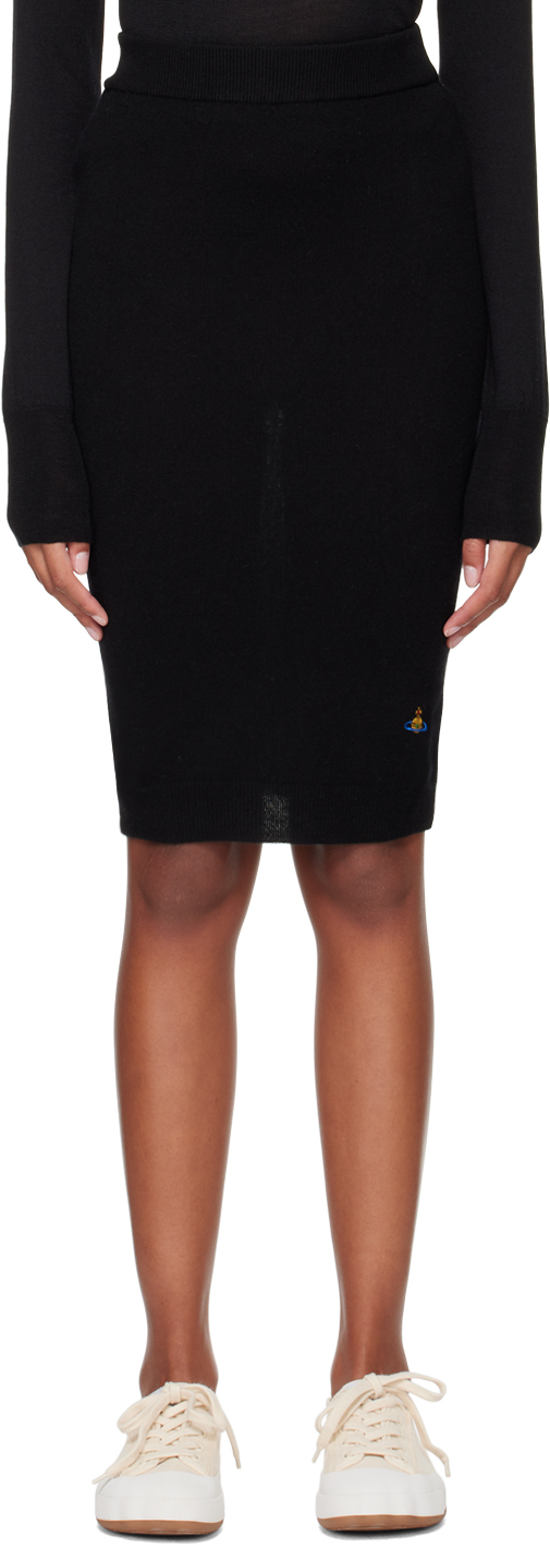 Shop Vivienne Westwood Black Bea Midi Skirt In N401 Black