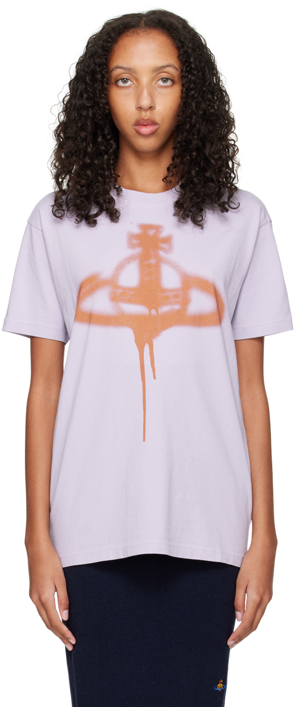 VIVIENNE WESTWOOD PURPLE SPRAY ORB T-SHIRT