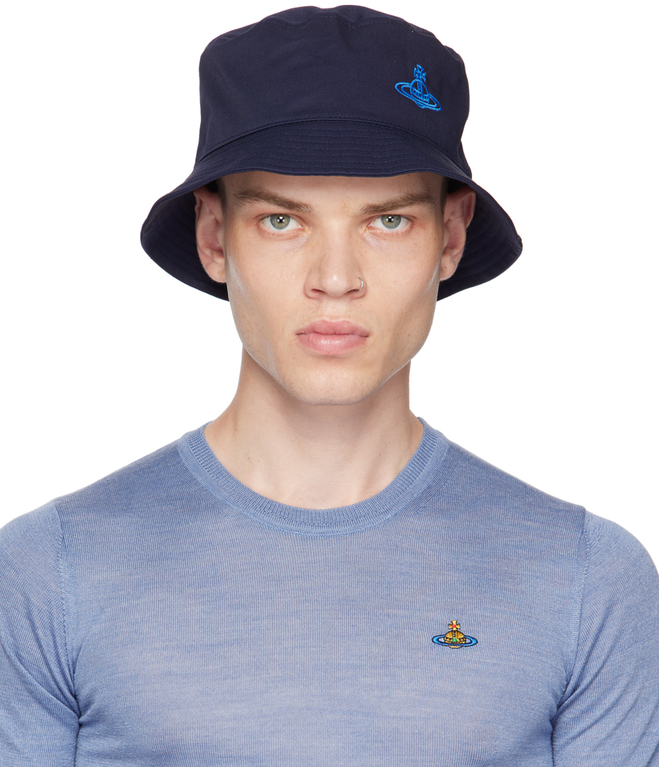 Vivienne Westwood: Navy Orb Bucket Hat | SSENSE Canada