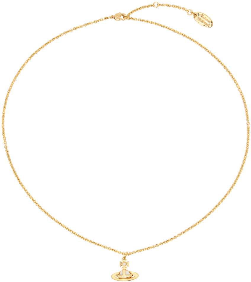 Vivienne Westwood Gold Simonetta Bas Relief Pendant Necklace In