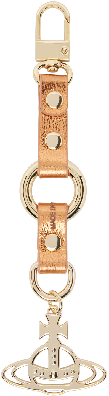 Vivienne Westwood Copper Crinkle Keychain In D405 Copper