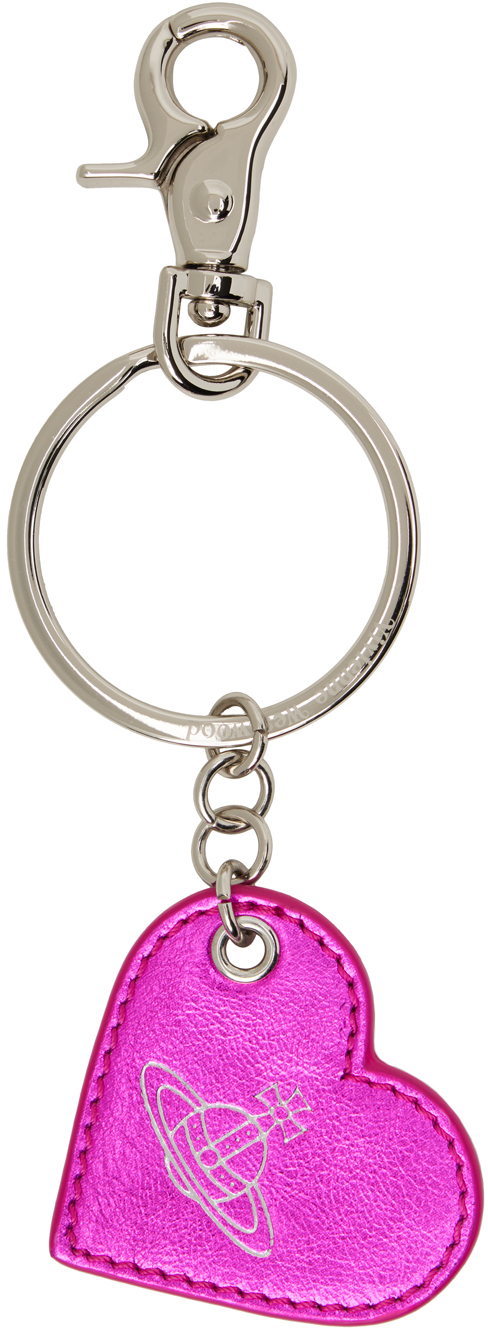 Vivienne Westwood Pink Orb Keychain In G404 Pink