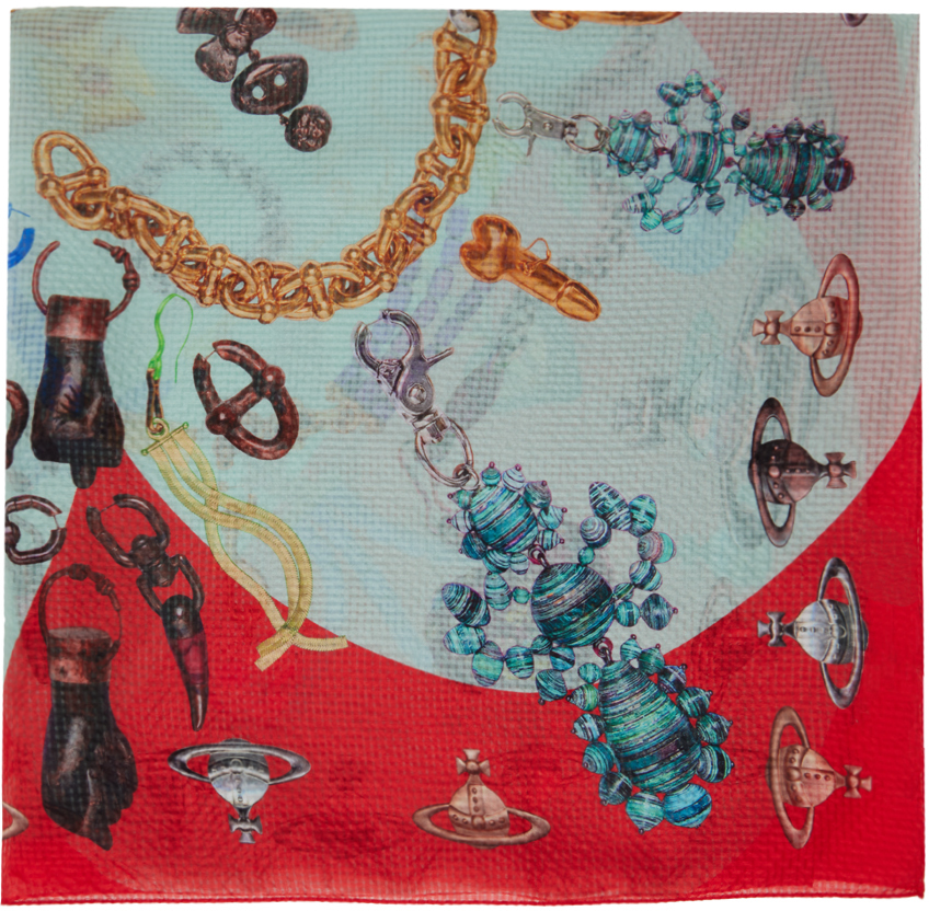 Vivienne Westwood Red Heart Of Jewels Scarf In H401 Red