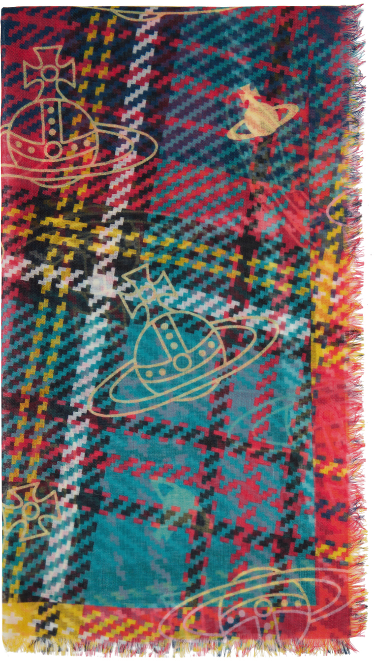 Multicolor Mac Andy Scarf by Vivienne Westwood on Sale