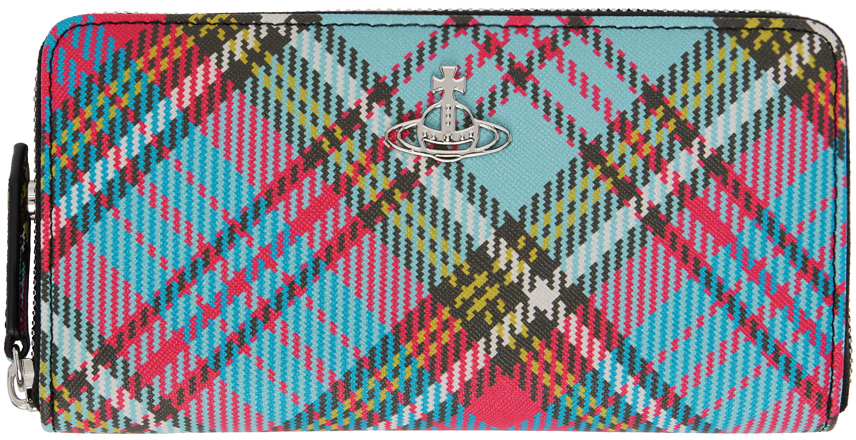 Vivienne Westwood Pink & Blue Classic Credit Card Wallet In O102