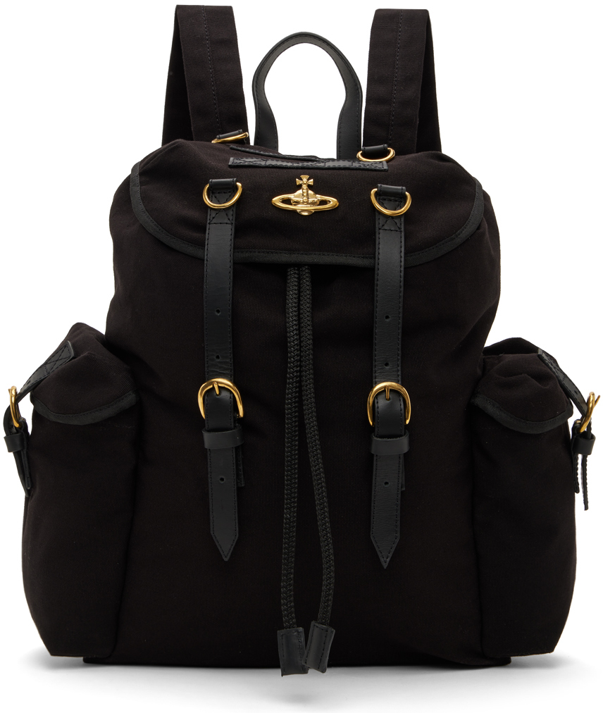 Vivienne Westwood Black Highland Backpack In N401 Black