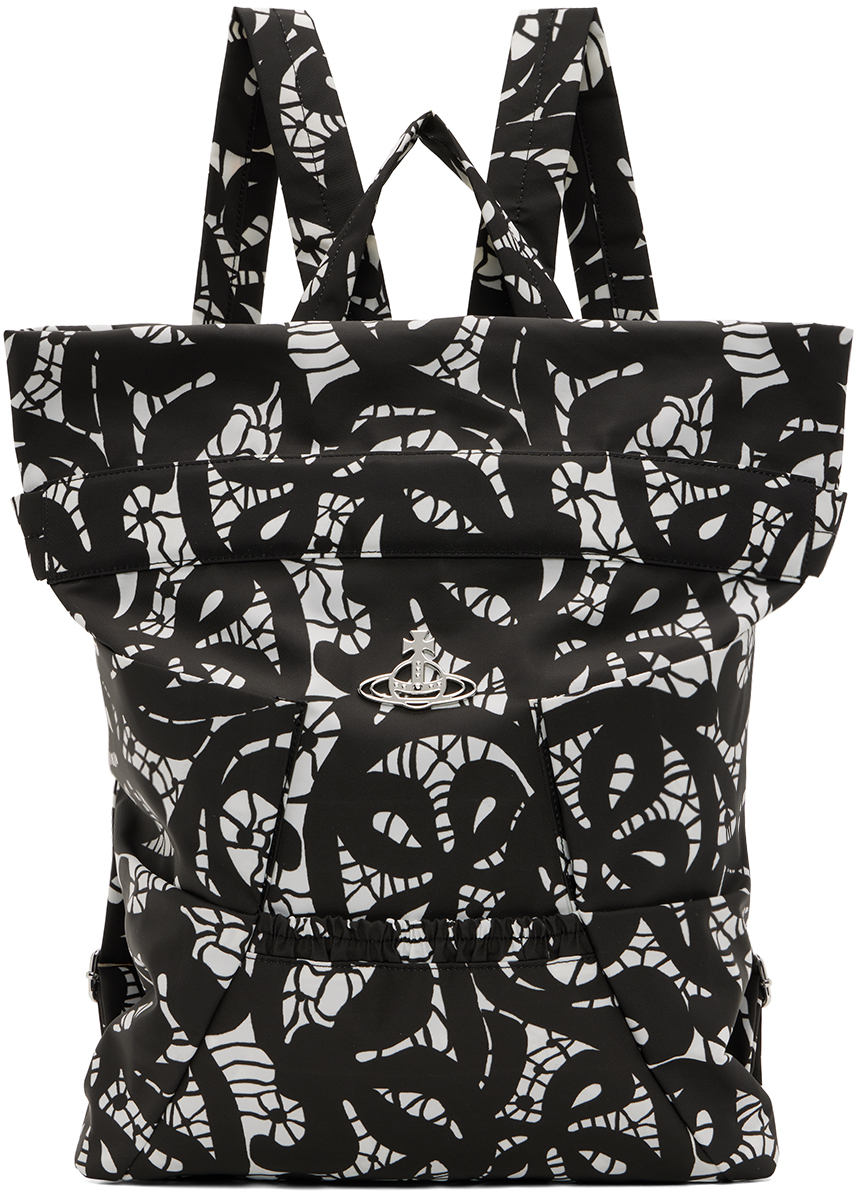 Vivienne Westwood Black & White Nina Backpack In N301 Black/white