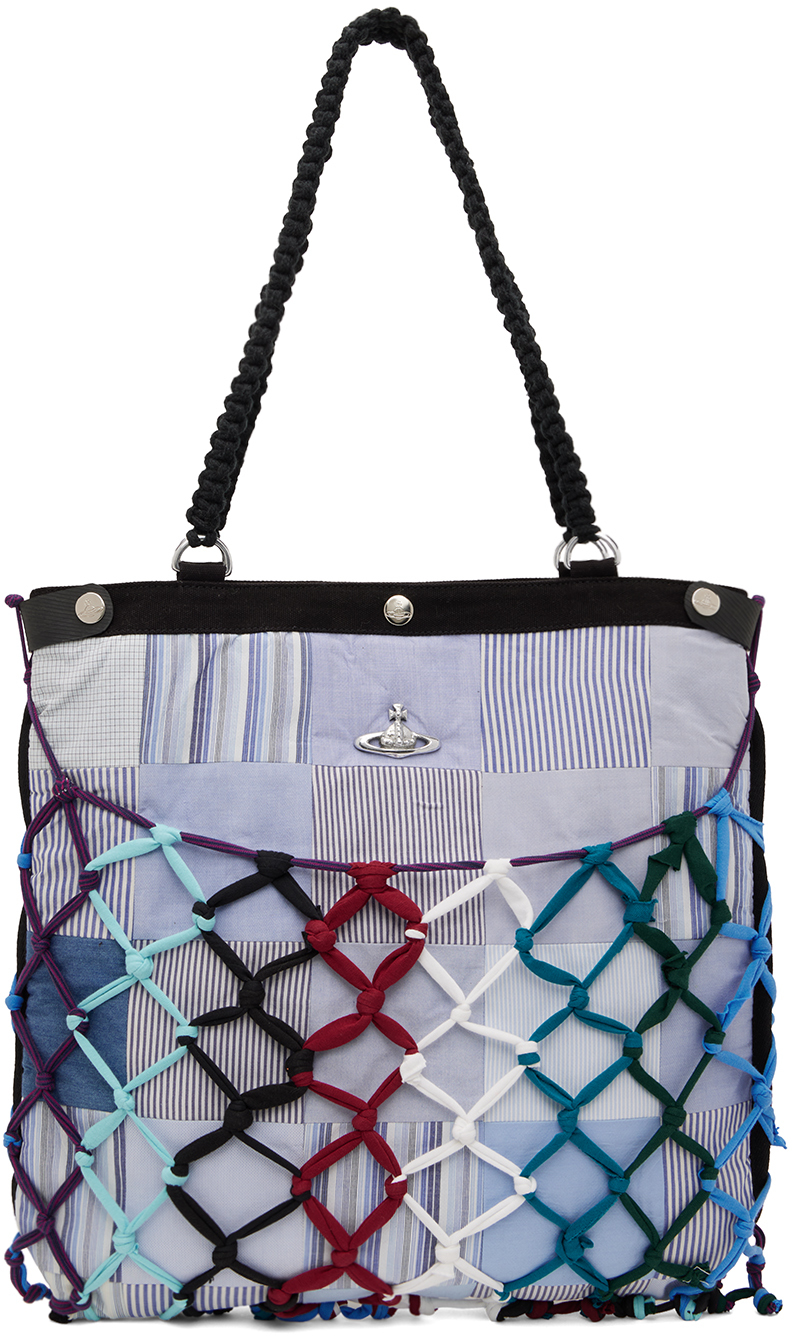 VIVIENNE WESTWOOD MULTICOLOR ETHICAL FASHION AFRICA RECYCLED MACRAMÉ TOTE