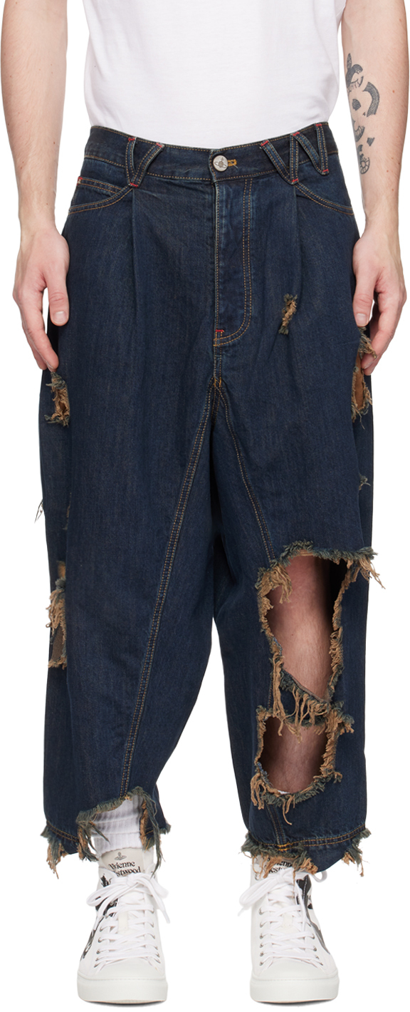 VIVIENNE WESTWOOD NAVY MACCA JEANS