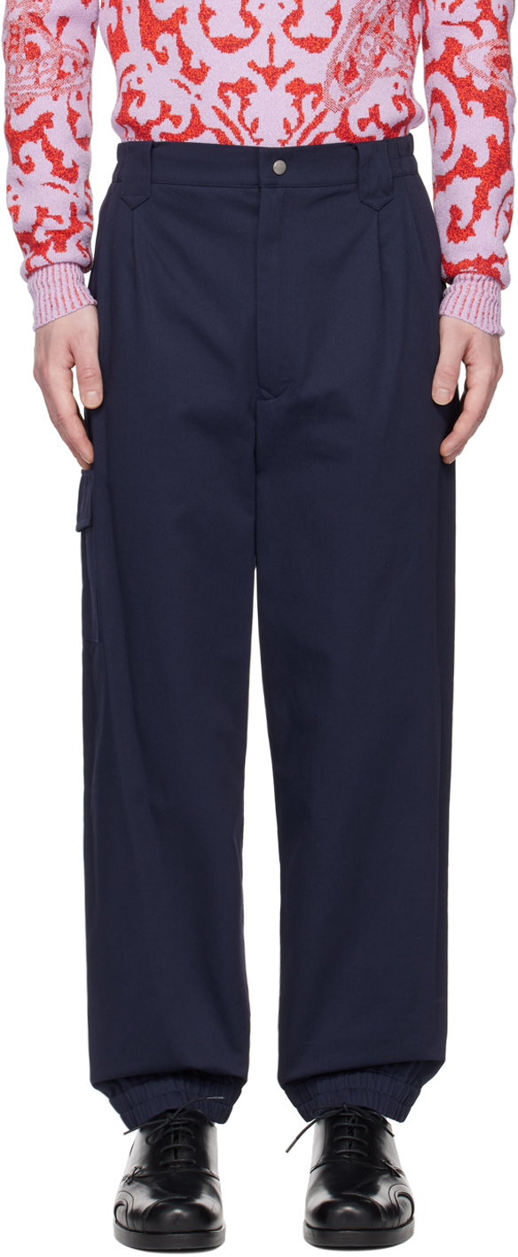 Vivienne Westwood Cotton Combat Pants In X402 Navy
