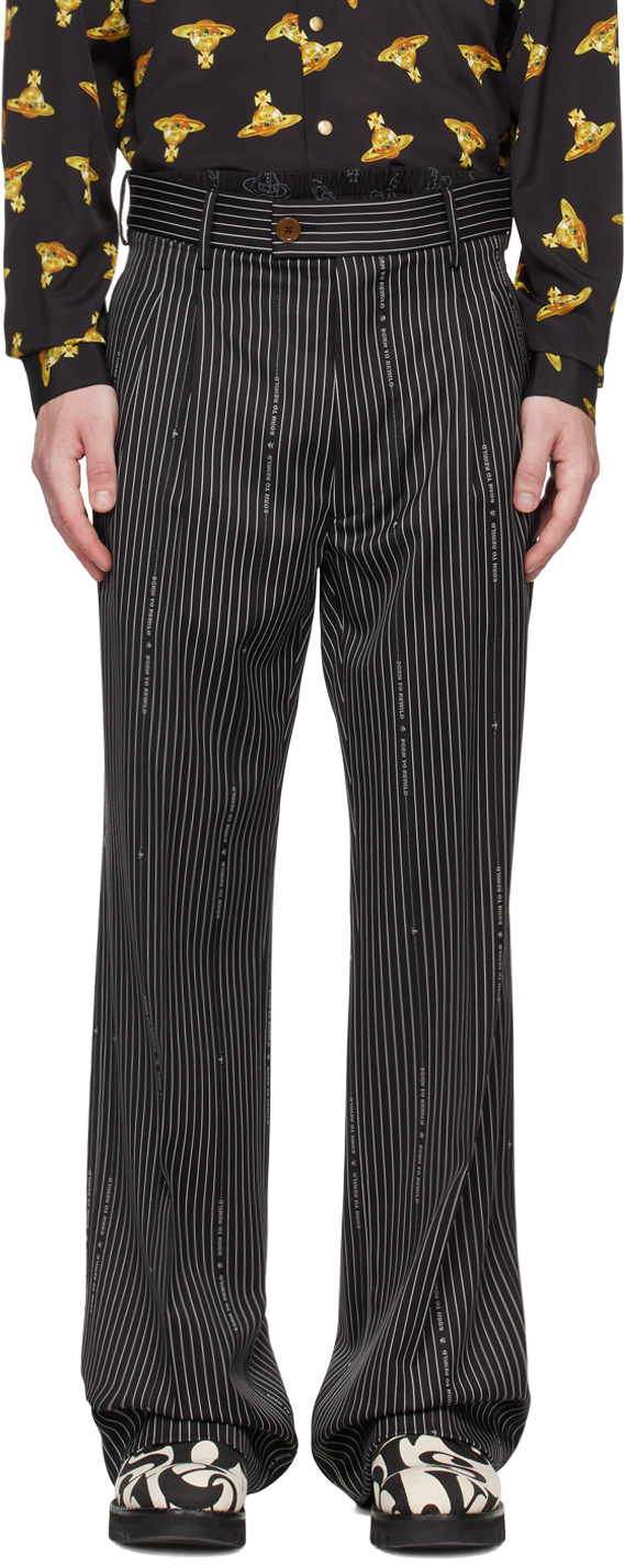 Vivienne Westwood Black Raf Bum Trousers In N201 Black