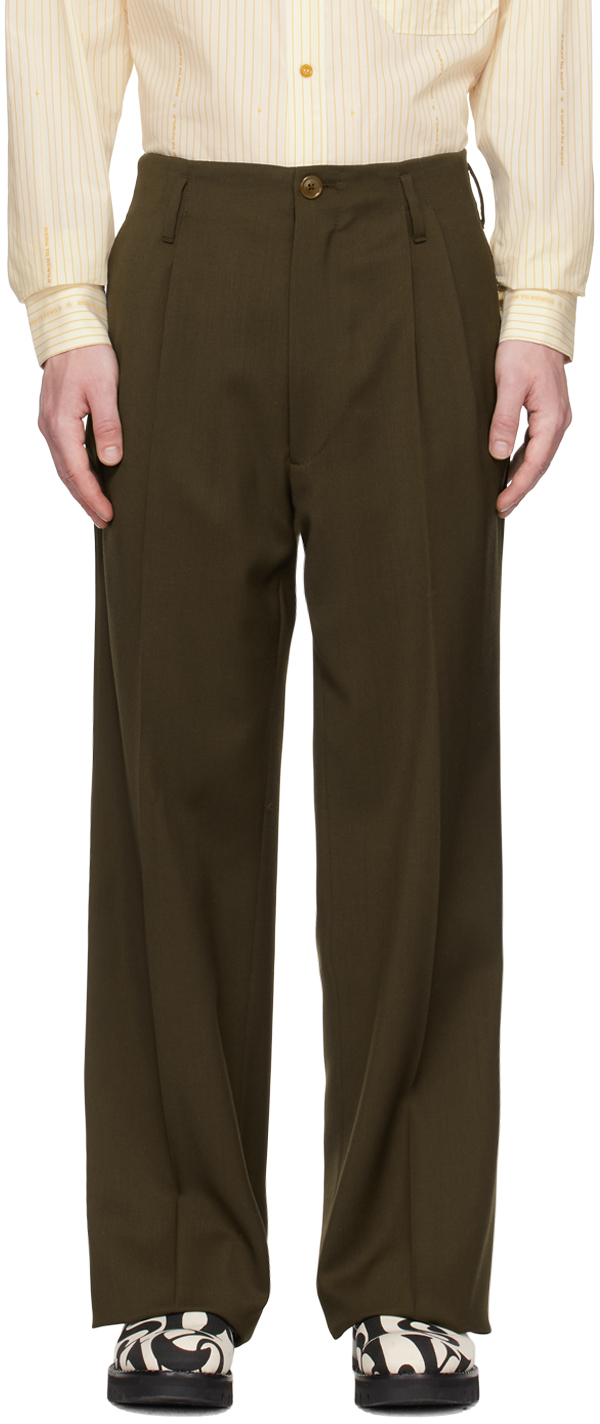 Vivienne Westwood Khaki Raf Trousers In M402 Military Green