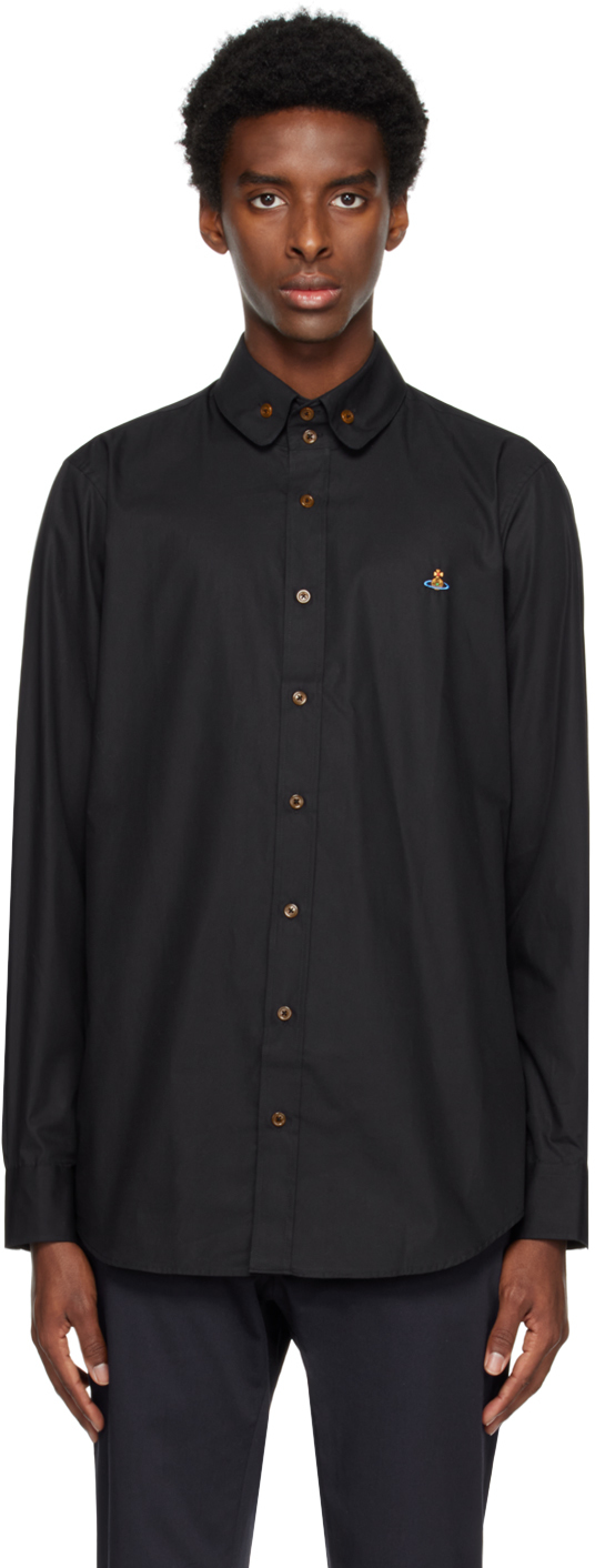 Vivienne Westwood: Black Embroidered Shirt | SSENSE