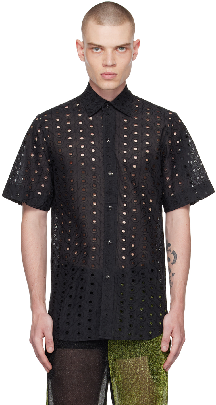 Black Perforated Shirt