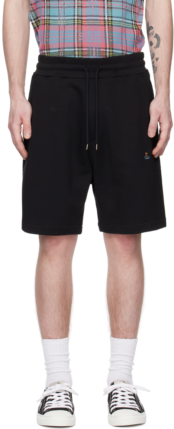 Shop Vivienne Westwood Black Action Man Shorts In N401 Black