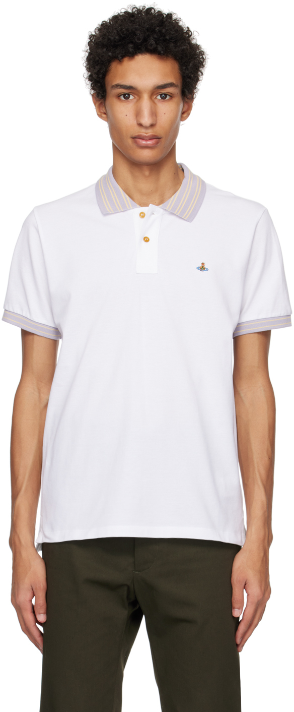 Vivienne Westwood Classic Polo Stripe Collar In White