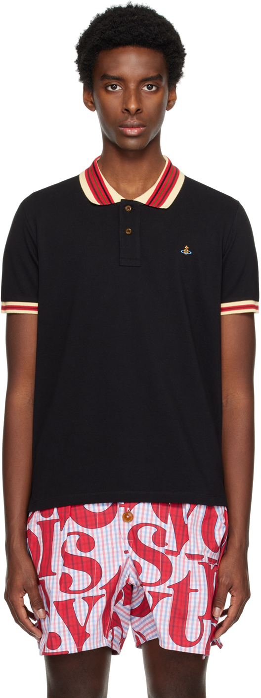 Vivienne Westwood Classic Polo Stripe Collar In N401 Black