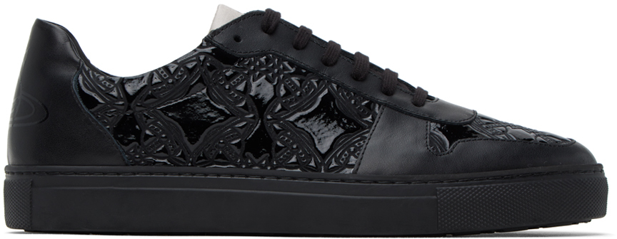 Vivienne Westwood Black Embossed Sneakers In N401 Black
