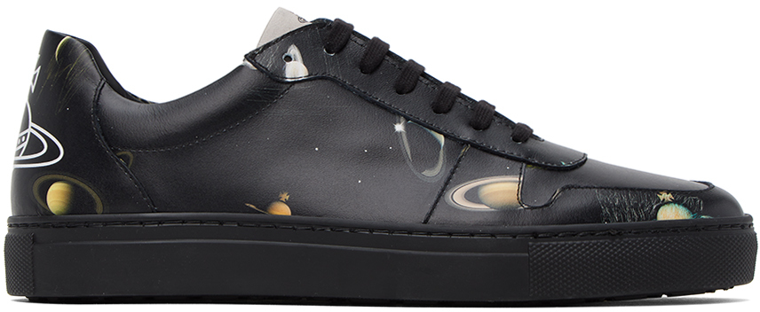 Vivienne Westwood Black Printed Sneakers In N301 Planets