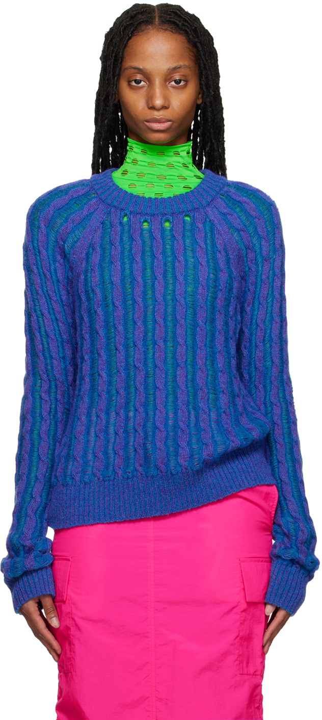 Agr Navy Serenity Sweater In Blue