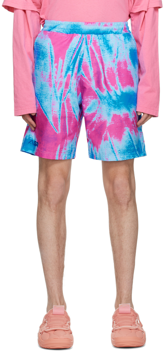 Pink and clearance blue swim trunks