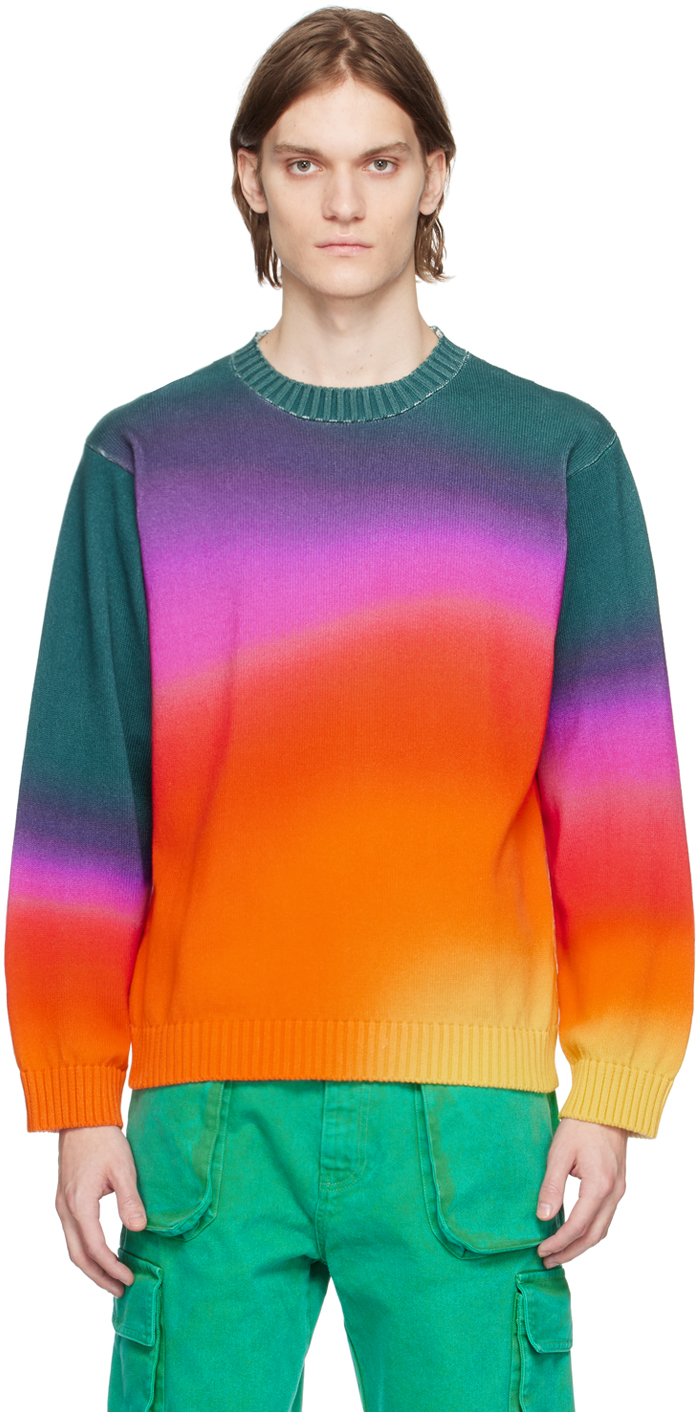 Multicolor Crewneck Sweater by AGR on Sale