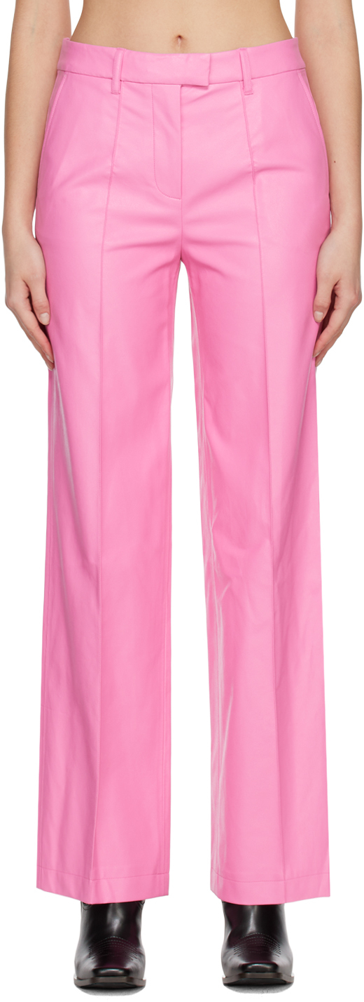 Shop Stand Studio Pink Mable Trousers In Bubblegum Pink