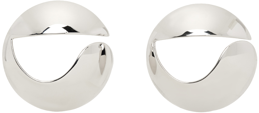 Coperni Silver Logo Earrings