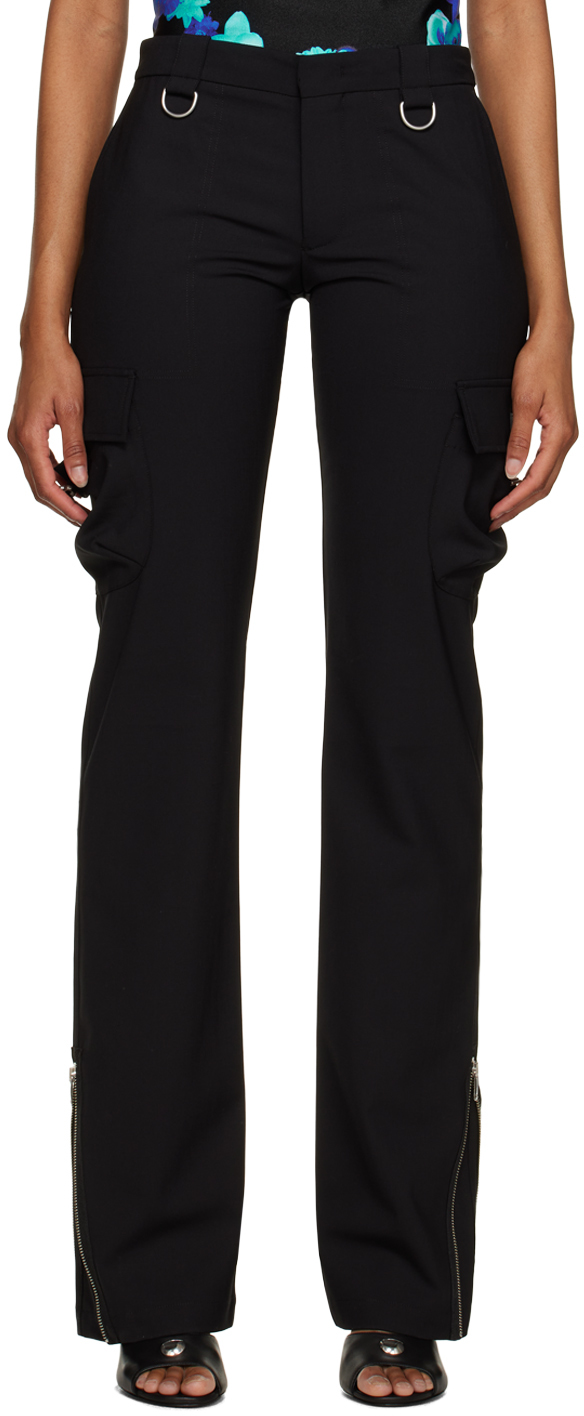 Black Tailored Cargo Trousers